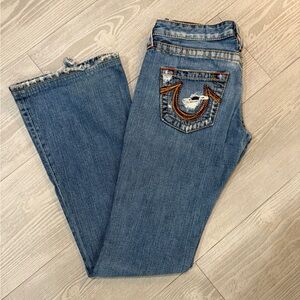 True Religion Blue Straight Leg Jeans Classic Denim